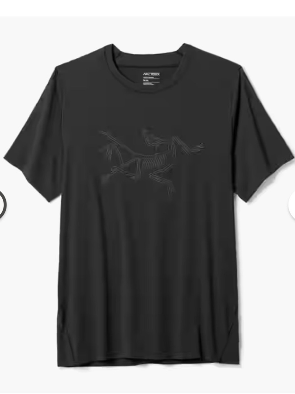 Arc'teryx Cormac Logo Tee Shirt Black S BNWT Luxury Technical Wear Unisex Top